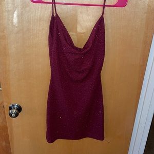 Burgundy sparkly dress